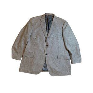 Nordstrom Men's Blazer Size 46 R Cashmere Silk Houndstooth‎ Lined Career